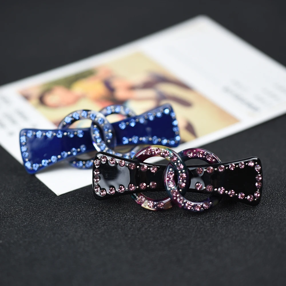 Women Headwear Small Cute Hair Clip Thin Hair Fashion Elegant Barrettes Rhinestone Hair Accessories For Women