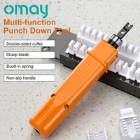 OMAY– Economical 110 Wire Cutter Amplifier Module, Network Double Head Tool, Voice Phone Module Alloy Steel Patch Panel