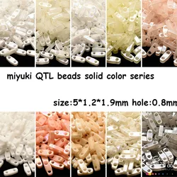 Imported From Japan Miyuki  QTL  Tila Beads 18 Colors Solid Color Series Manual Diplopore  Beads 3g