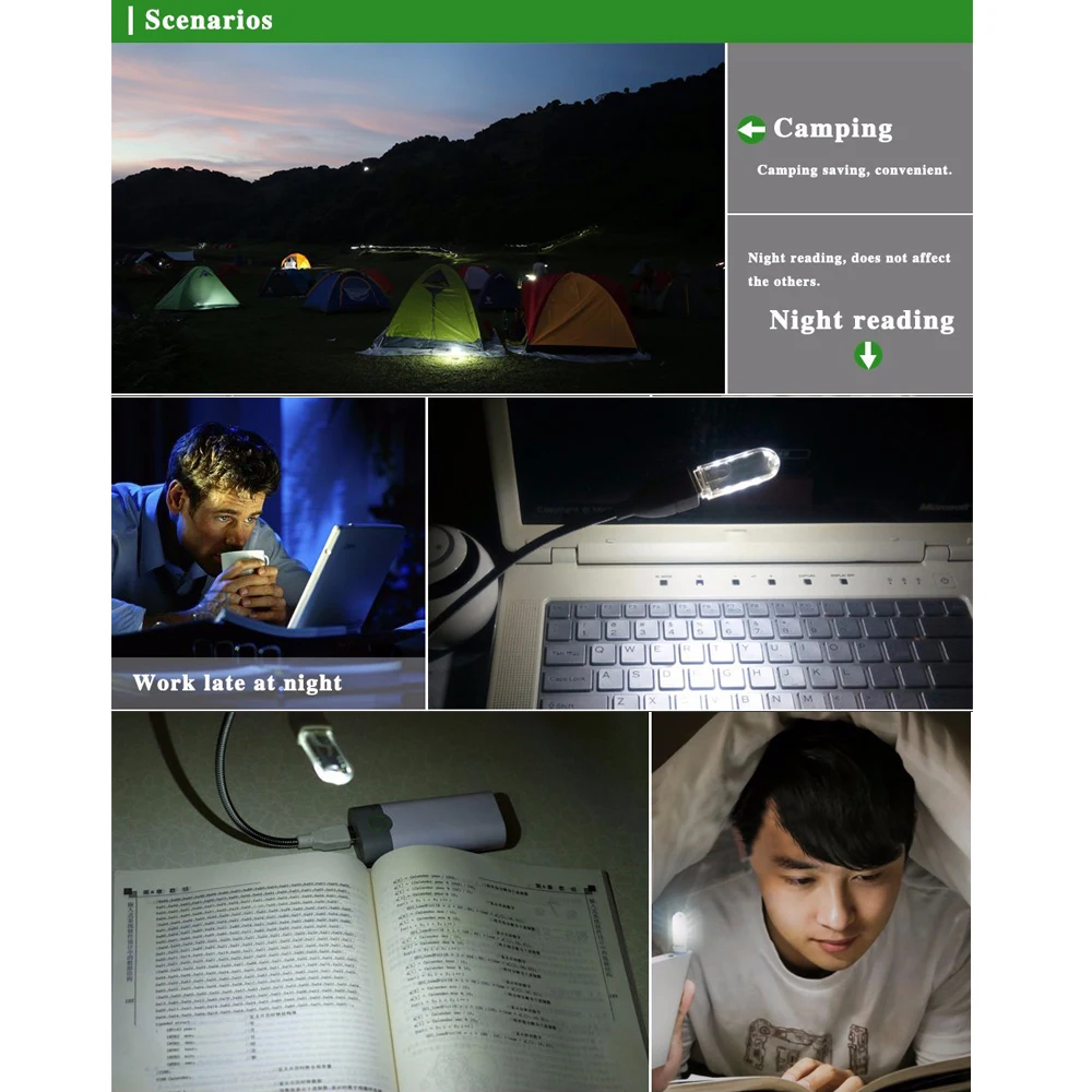 Portable Keychain Mini USB light 3/8/12/ 24 LEDs Night Light Reading Led Lamp Book Bulb For Notebook Power Bank Computer Laptop