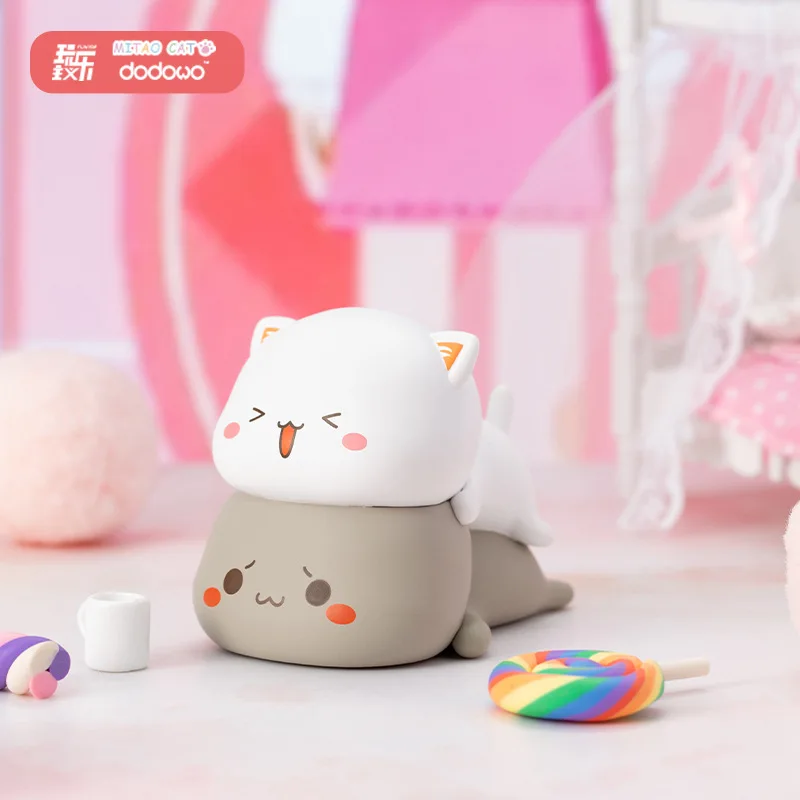 10Pcs Set Mitao Cat Blind Box Toys Cute Cat Lucky Mystery Box Figure Model Office Ornaments Childrenal Birthday Gift