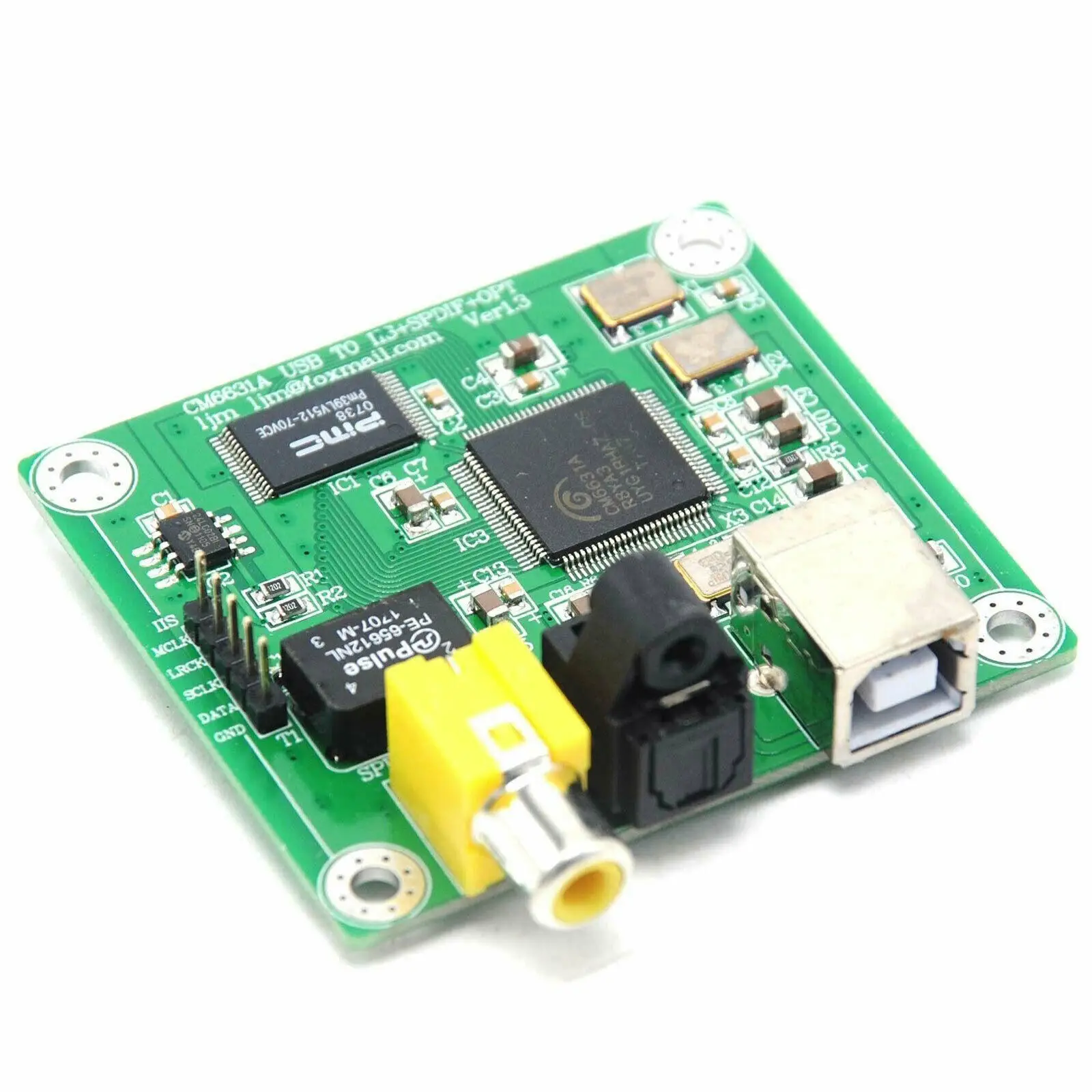 Hi-Fi CM6631A 192KHZ to Coaxial Optical SPDIF Convertor DAC Board 24bit USB 2.0