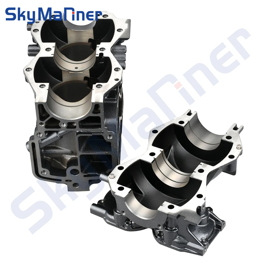 

69P-15100-00-1S Full Set Crank Case With Sleeve For 25HP 30HP Yamaha Outboard Engine 61N 69P Model 2 Storke 61N-15100 Boat Motor