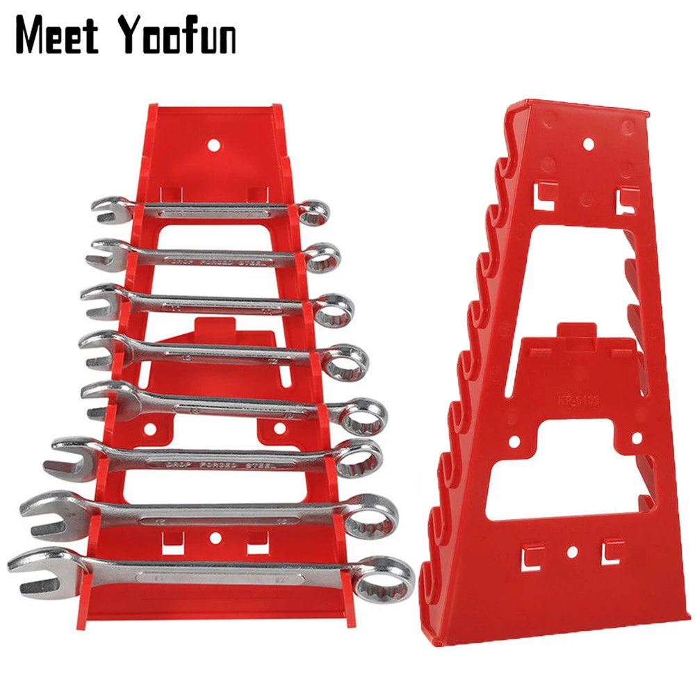 Wrench Organizer Plastic Standard Spanner Wrench Holders Tray Sockets Rack Storage Tools Sorter