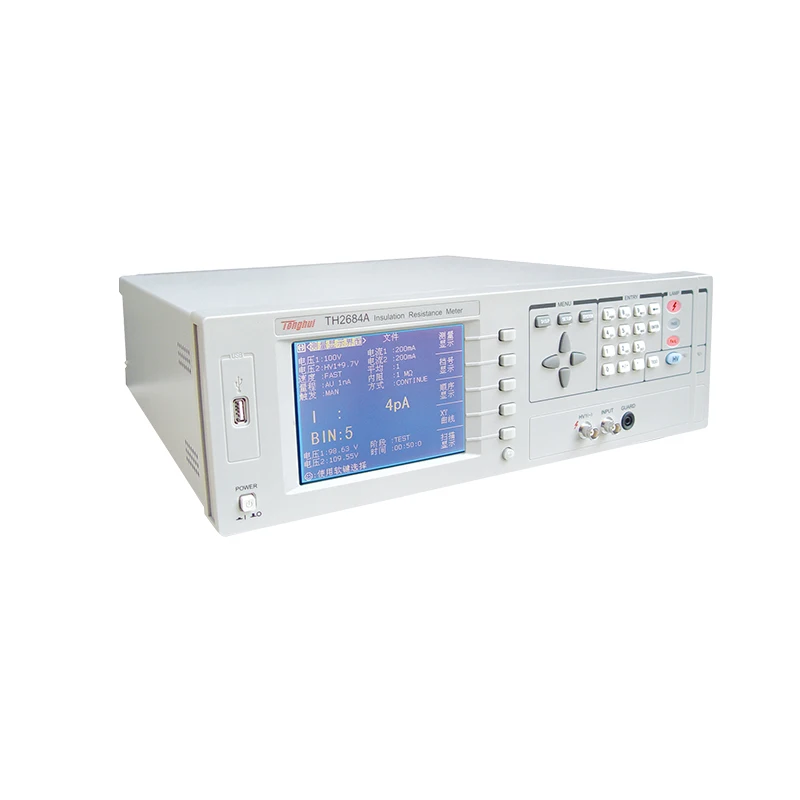 Tonghui th2684a medidor de tempo de carga programável, medidor de isolamento de alta resistência