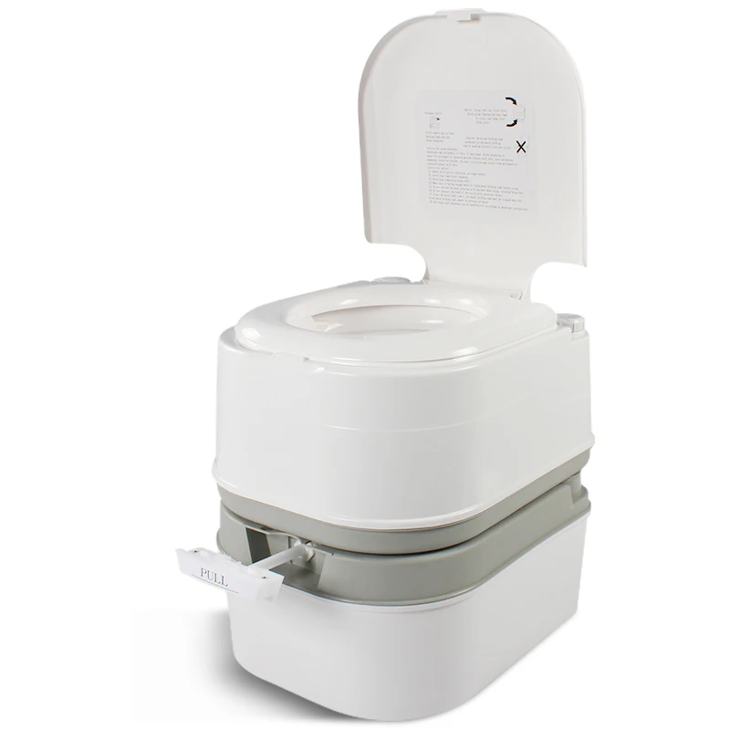 Outdoor Portable Toilet for Camping RV boat yacht caravan 24L Porta Potty with Double Compartments and Flush Mechanism