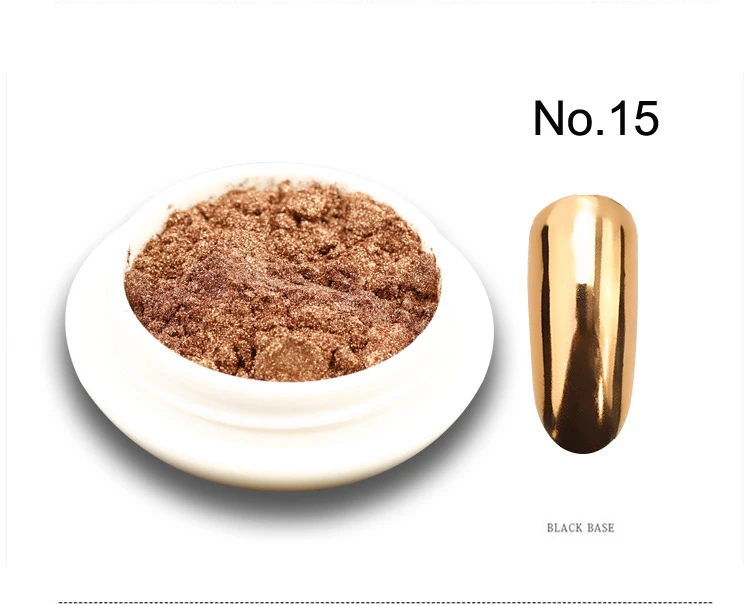1Pc 19 Farben Nagel Glitter Spiegel Pulver Chrom Staub Nail art Pigment 0,5g Spiegel Pigment Pulver Nagel Glitter dip Pulver, JK47441 – Detail 18