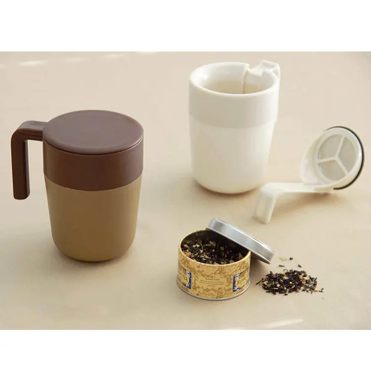 8OZ French Press  Mug Coffee or Tea Maker with Infuser Press Cup Thermos Original Plastic BPA Free Copo Drop Ship