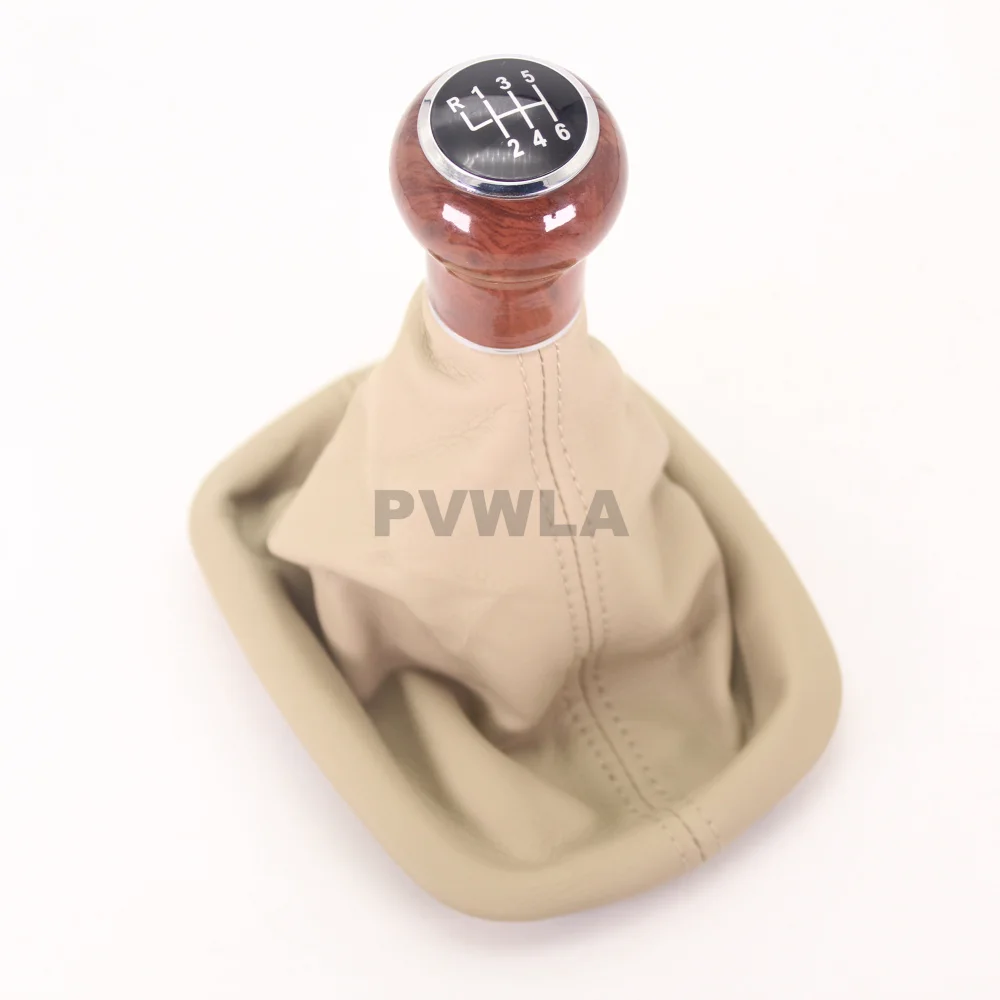 5/6 speed Gear Stick  Shift Knob Leather Boot For VW Passat b5 b5.5 1997 1998 1999 2000 2001 2002 2003 2004 2005 Car-styling