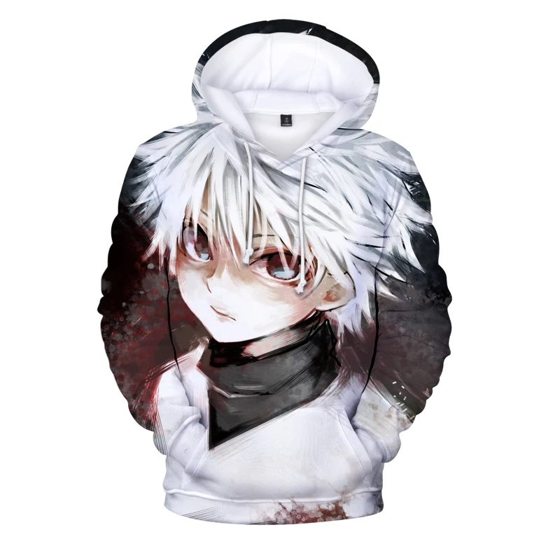 

3 to 14 years kids hoodie Anime Hunter X Hunter Cosplay Killua Zoldyck 3D Printed boy/girls Hoodies teen Sweatshirts pullover