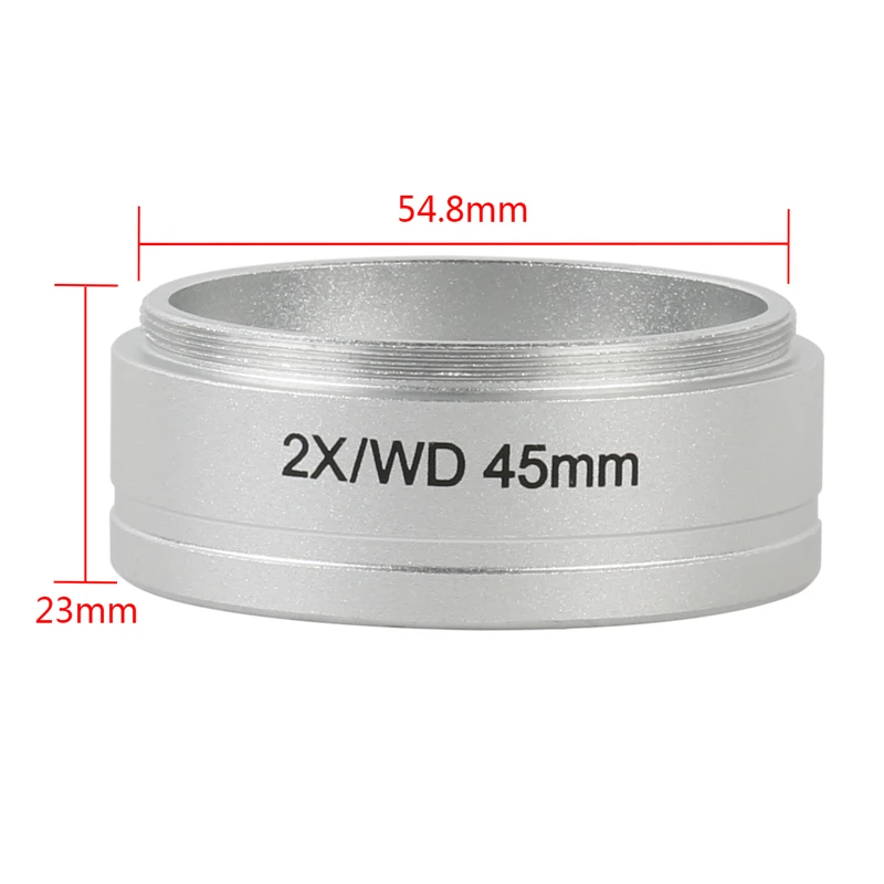 WD 0.5X 0.7X 2.0X 8X-50X Trinocular Microscope Stereo Microscope Auxiliary Objective Lens Barlow Lens For Nikon SMZ645 SMZ745