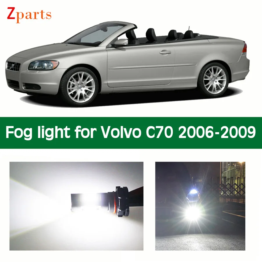 

1 Pair LED Fog Light For Volvo C70 2006 - 2009 Foglamp Bulb Ice Lamp Blue White Yellow Red Daytime Running Lights 12V 6000K