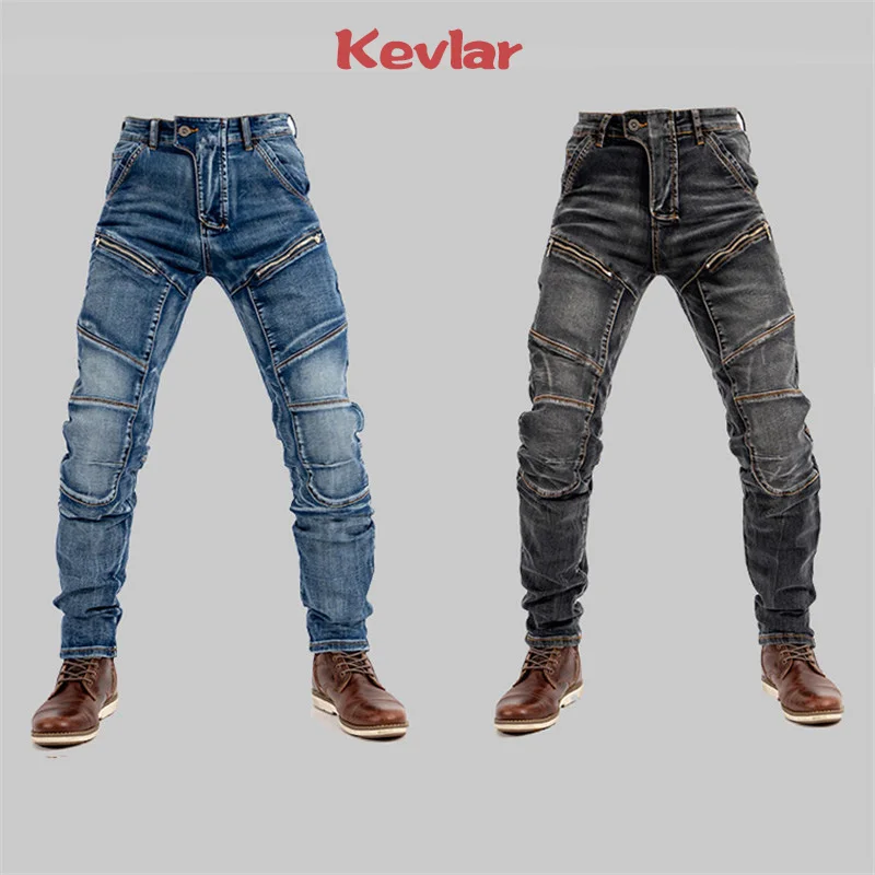 

MOTO pants motorcycle jeans men and women high elastic locomotive riding knight pants racing pants