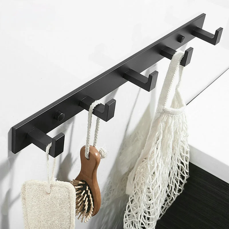 Black Space Aluminum Robe Hooks Wall Hang Mounted Towel Hook  Painted  Clothes Hook Bathroom Hardware