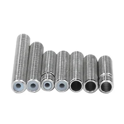 RAMPS 5PCS MK8 Throat M6 Thread 26/26.5/30/40/50mm Heat Break with Slot PTFE Tube 3D Printer Part For 1.75mm Filament Makerbot