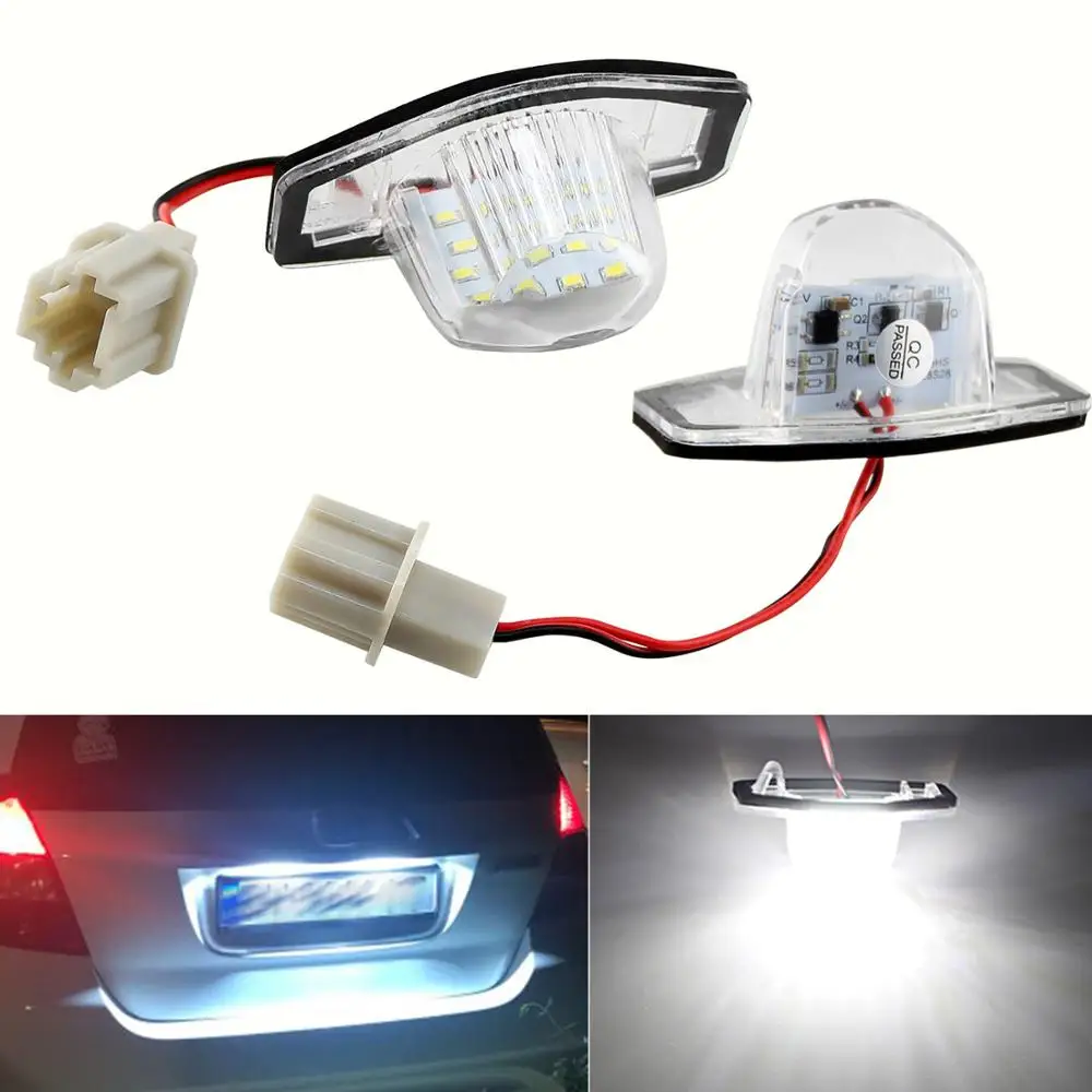 2szt Bezbłędna tablica rejestracyjna LED do Hondy Crv Fit Jazz Crosstour Odyssey Stream Freed Logo Insight HRV FRV