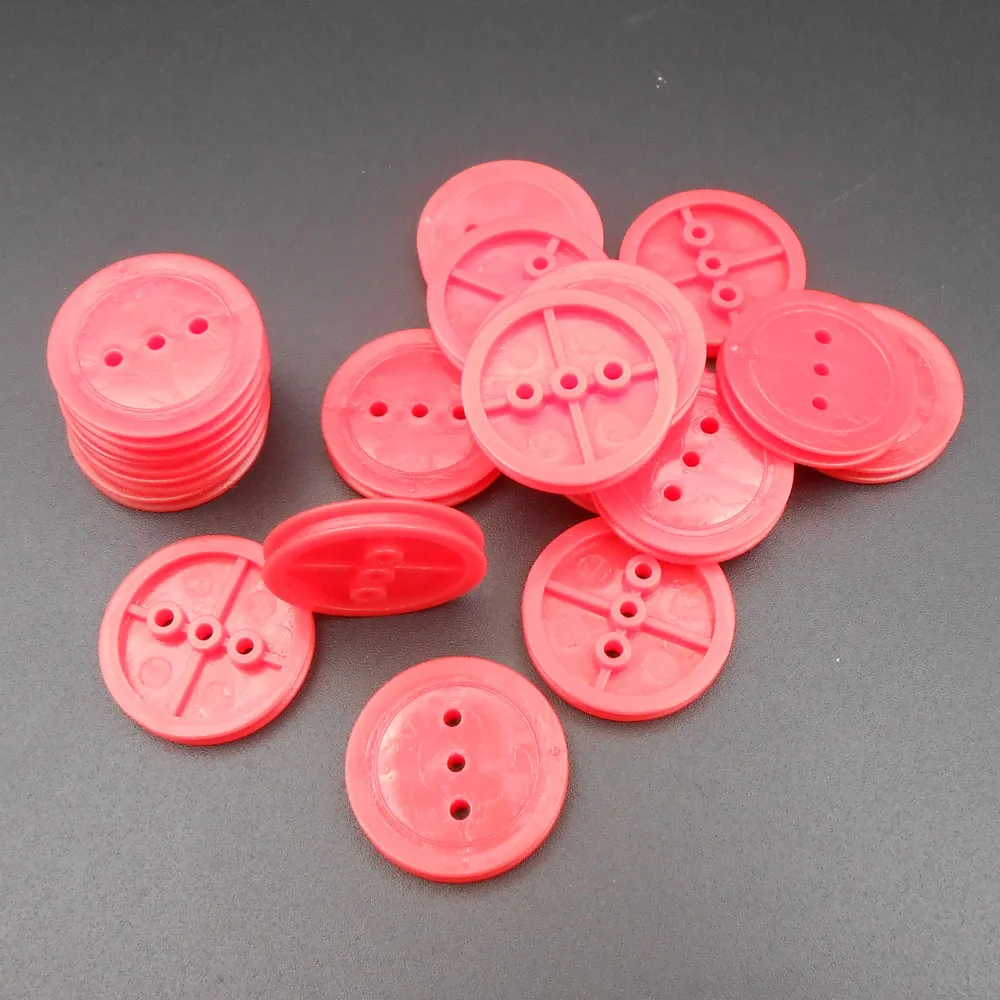 100Pcs 24MM Plastic Pulley Gear Model Motor Wheels Outer Dia. 24mm Shaft Inner Dia. 2mm Hole 1.95MM 2.05MM 242AB Red NEW *FD009