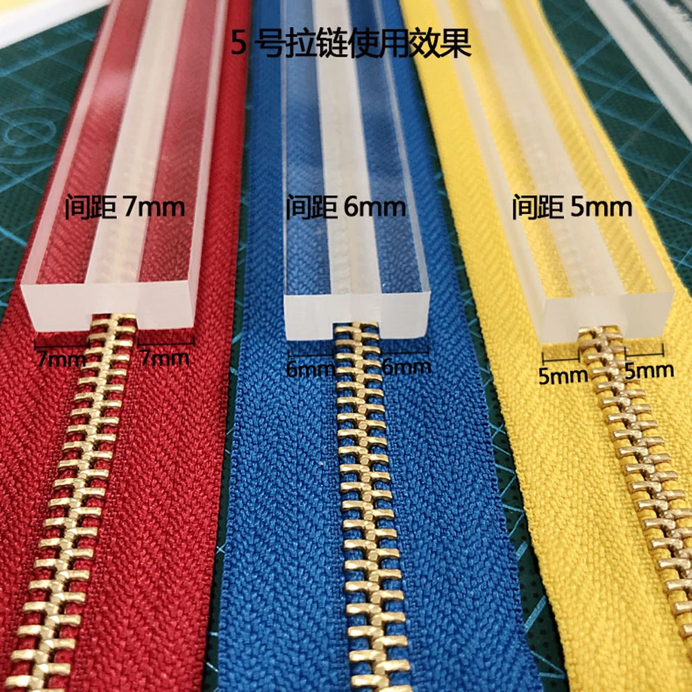 DIY leather craft 3# 5# zipper glue leak proof acrylic ruler 6pcs/lot