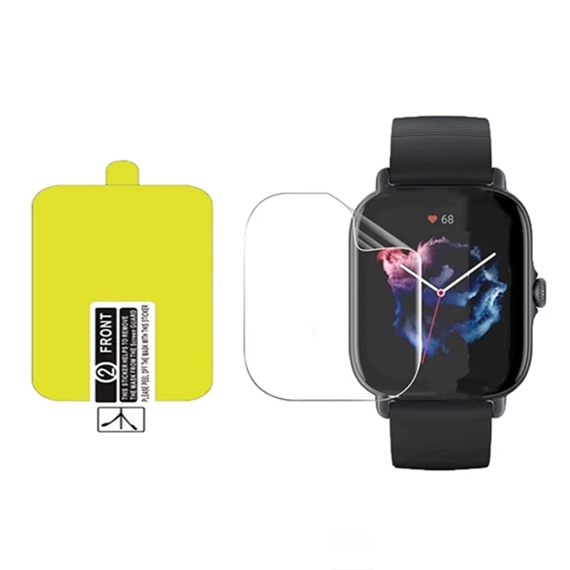 4 Stuks Tpu Hydrogel Film Voor Amazfit Gts 3 Smart Watch Full Screen Protector Hd Clear Anti-Scratch Films Voor Amazfit Gts3 Nieuwe