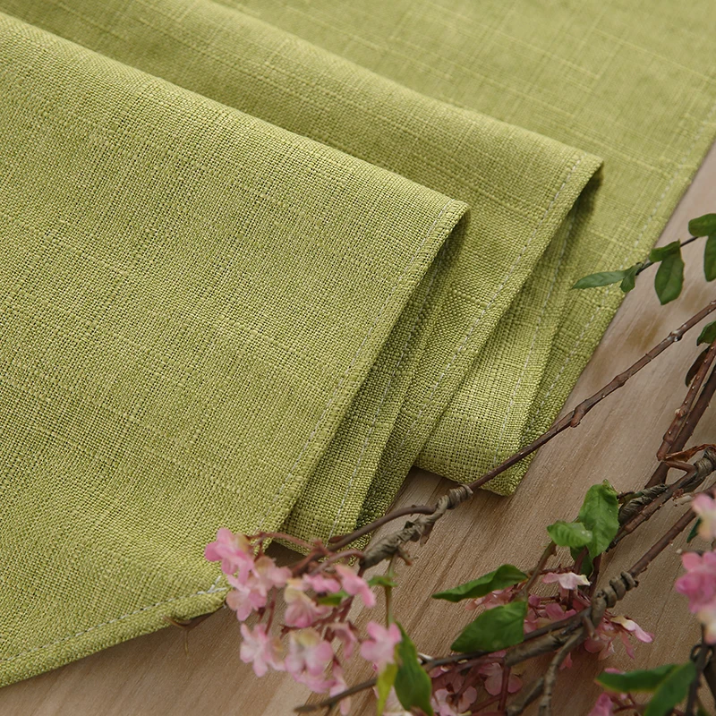 Modern fashion solid table cloth Party Wedding Decoration cloth bamboo carvas cloth Table Runner Cloth Cover