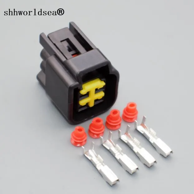 

Shhworldsea 1Sets 4 pin 2.3mm auto electrical housing plug FWY-C-4F-B 12444-5504-2 waterproof wire connector plug 12444-5504-2