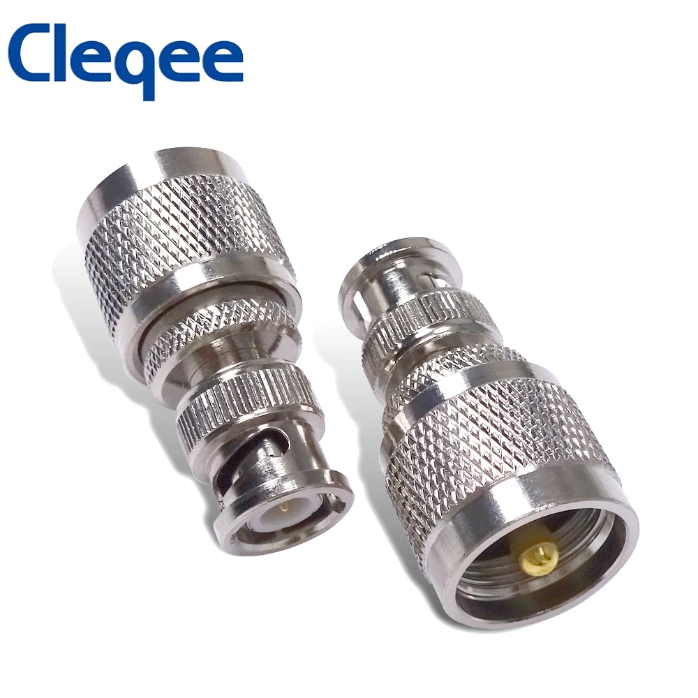 Cleqee 1PC BNC 남성 UHF PL259 남성 플러그 RF 어댑터 커넥터 동축 라디오 안테나 액세서리 C20065