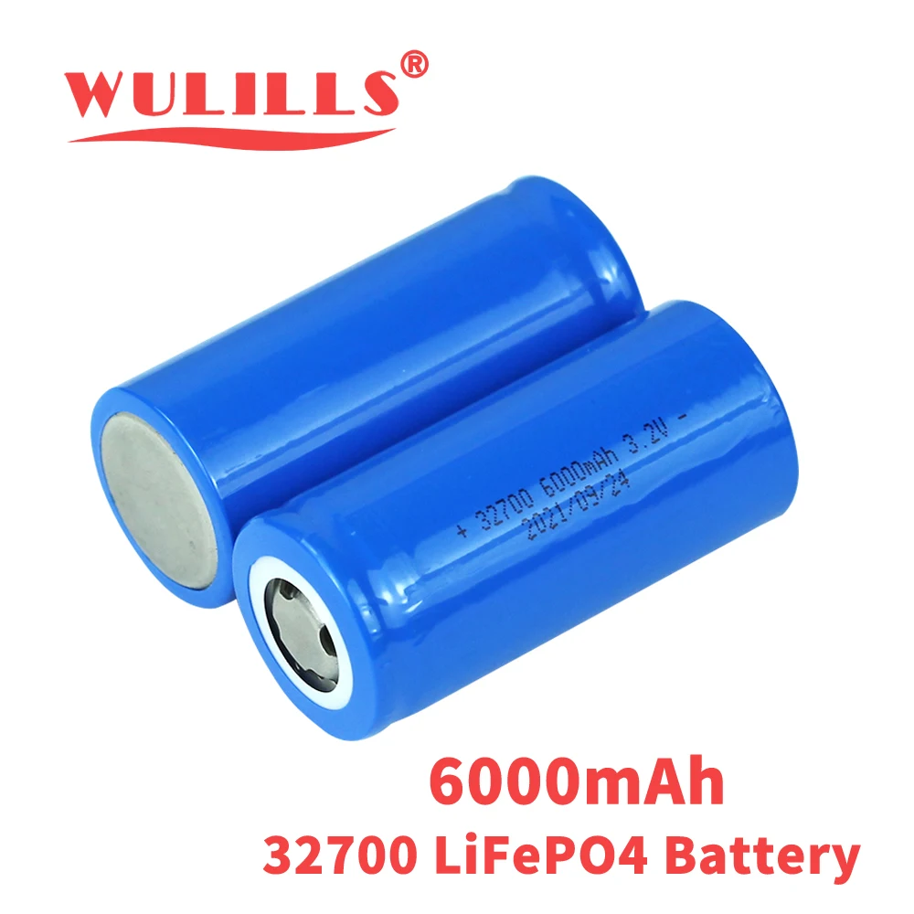 New 3.2V 32700 6000mAh LiFePO4 Battery Max 30A Discharge High Power 12V Lifepo4 Rechargeable Batteries for Solar RV Backup Power