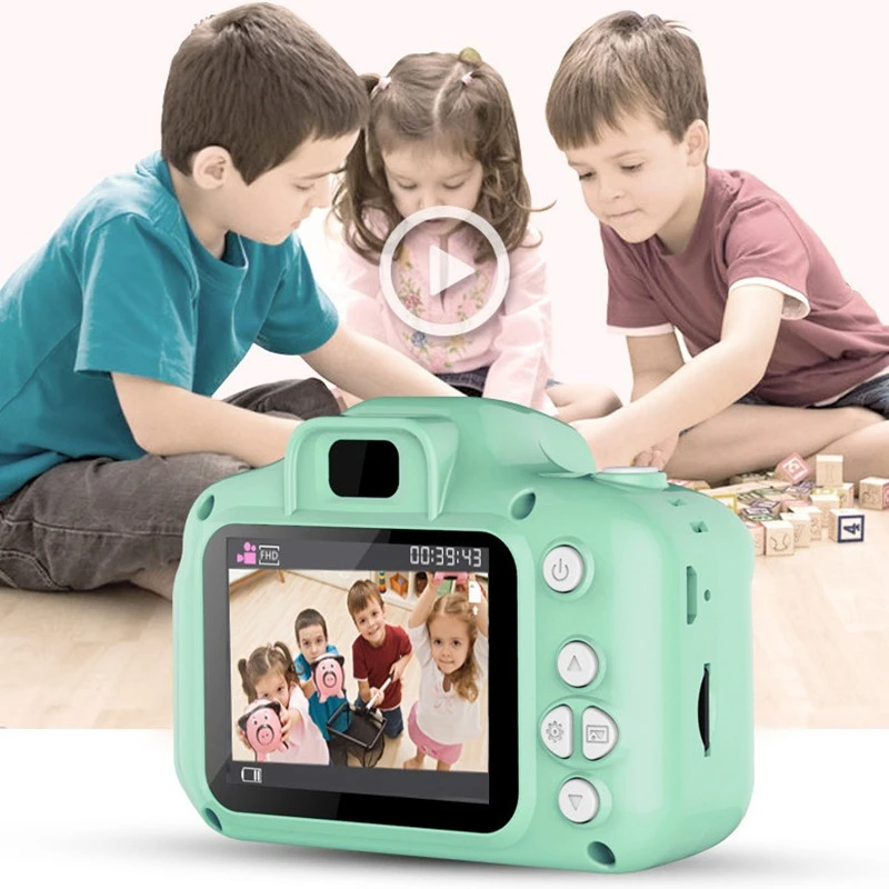 

Mini Camera Kids Toys Cartoon 2 Inch HD Screen Digital Cameras Video Recorder Camcorder Language Switching Timed Shooting