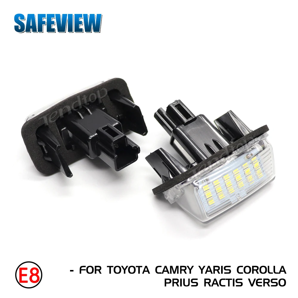 2Pcs Canbus LED Bulbs License Plate Number Lamp Facelift For Toyota Yaris/Vitz Camry Corolla Prius C Ractis Verso S