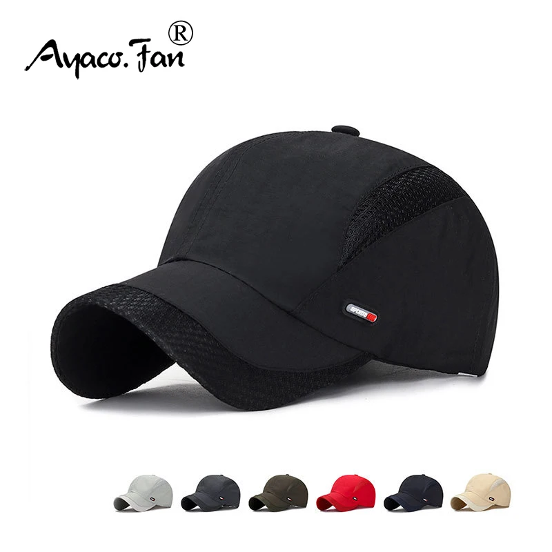 Quick-dry Sports Baseball Cap Women Snapback Sunhat Mesh Breathable Men Outdoor Fishing Running Hip Hop Baseball Hats Casquette