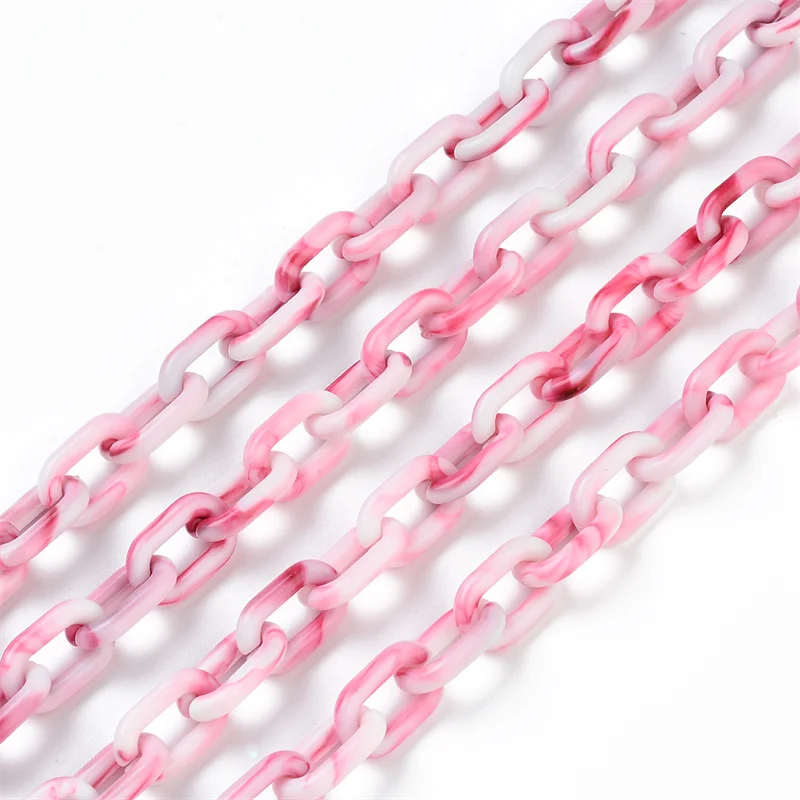 1M/strip Marble Two-color Chain Jewelry Making Handmade Necklace Bracelet Rope Plastic Chain Isolated Colors Jewelry Findings