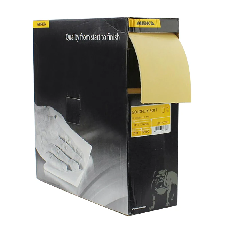 MIRKA Sponge Sandpaper Golden Dry Grinding Hand torn Sand Skin Car Putty Hardware Derusting Antique Polishing