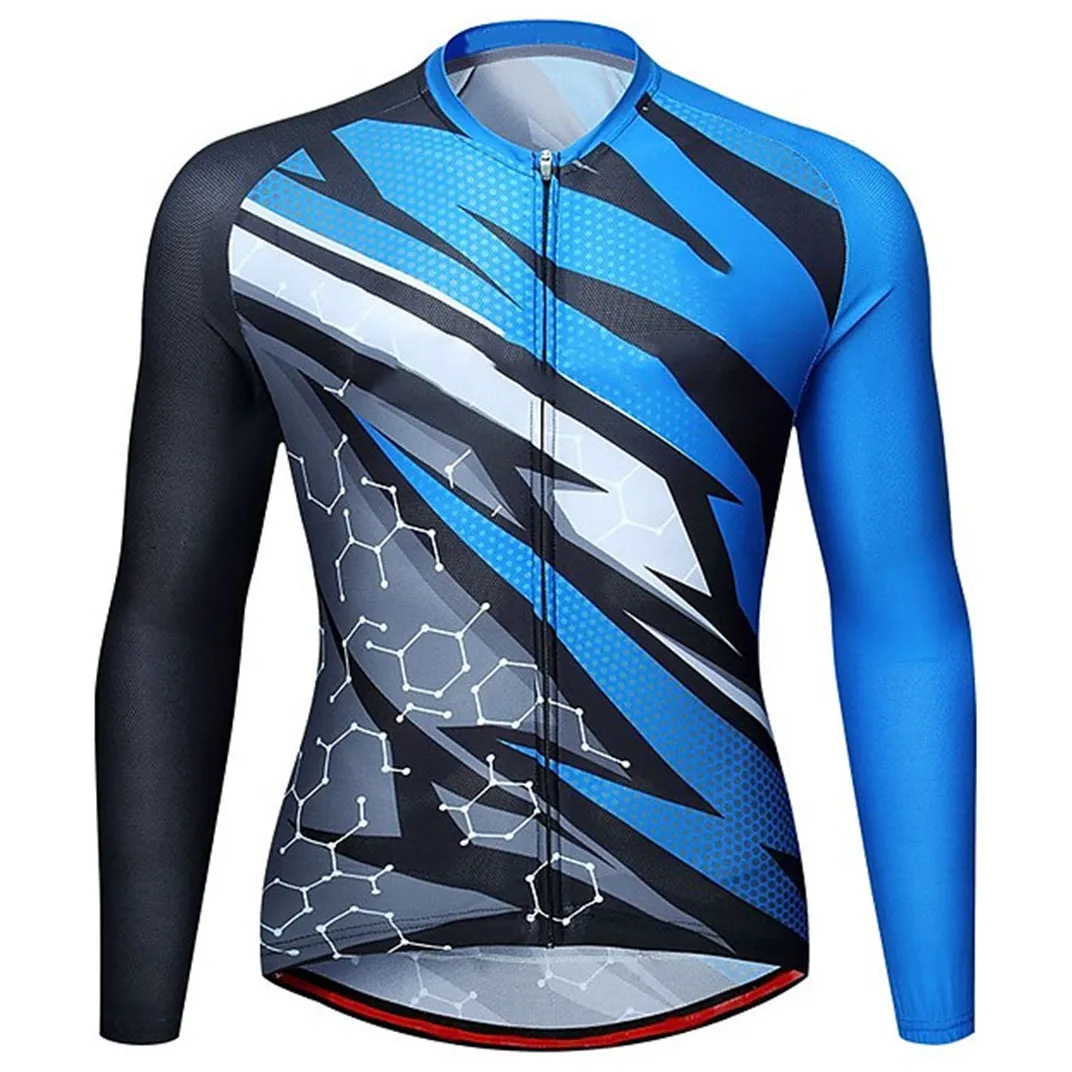 Mountain Cycling Jersey Sublimation Custom Quick-Dry Men  Top  Long Sleeve Polyester Design Jersey 2021 New Riding Bike Hot Sale