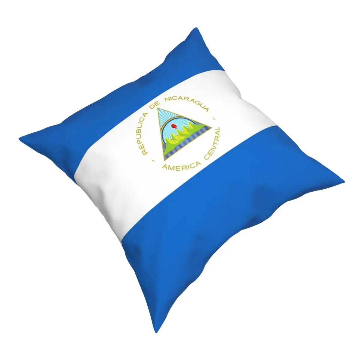 Flag Of Nicaragua Square Pillowcase Polyester Printed Zip Decorative Pillow Case for Bed Cushion Cover 18