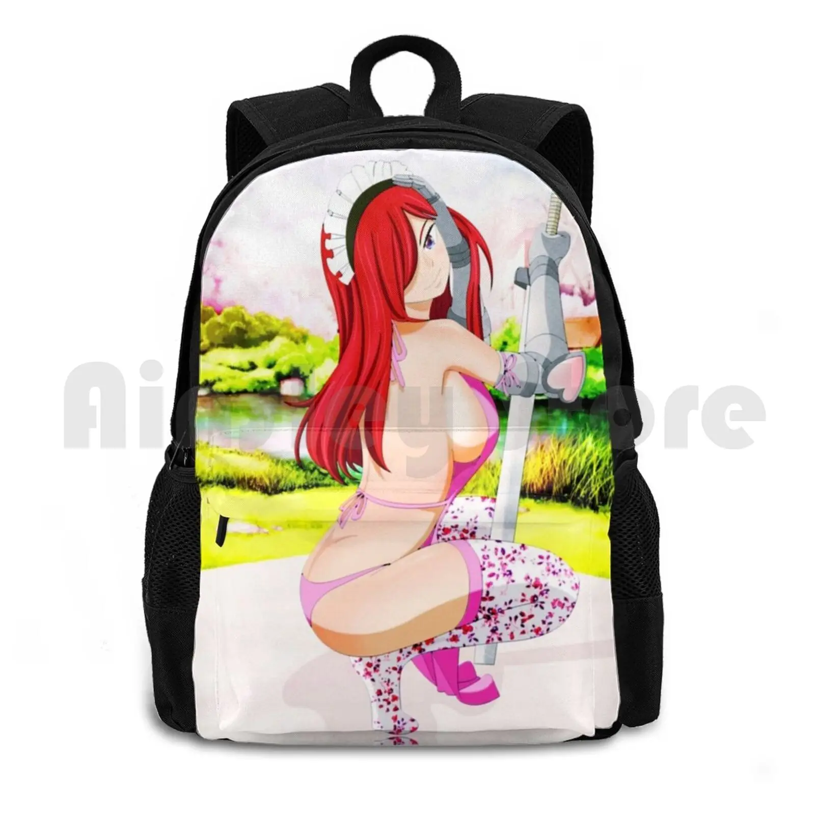 

Erza Outdoor Hiking Backpack Waterproof Camping Travel Lucy Ecchi Manga Sexy Anime Ladie Natsu Mirajane