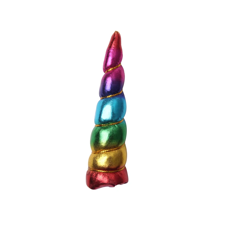 10Pcs/Lot 4\'\' Rainbow Colors Unicorn Horn For Child Headwear Birthday Party Kids Headbands Women Glitter DIY Hair Accessories