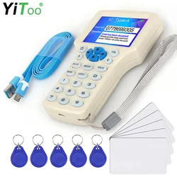 Rfid Lezer Schrijver Usb Card Duplicator 10 Frequentie 125Khz 13.56Mhz Decoder Nfc Copier Smart Card Programmeur Beschrijfbare Sleutel kaarten