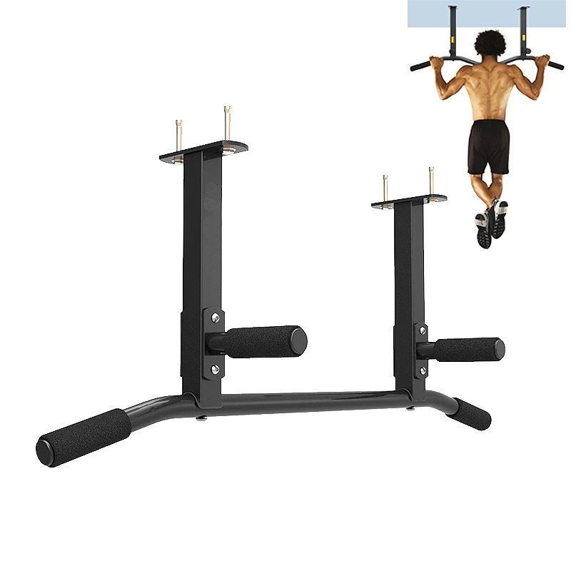 Wall Mounted Pull Up Bar Fitness Dip Chin Horizontal Bar Home Gym Heavy Duty Chin Up Strength Workout Equipments Bearing 300KG