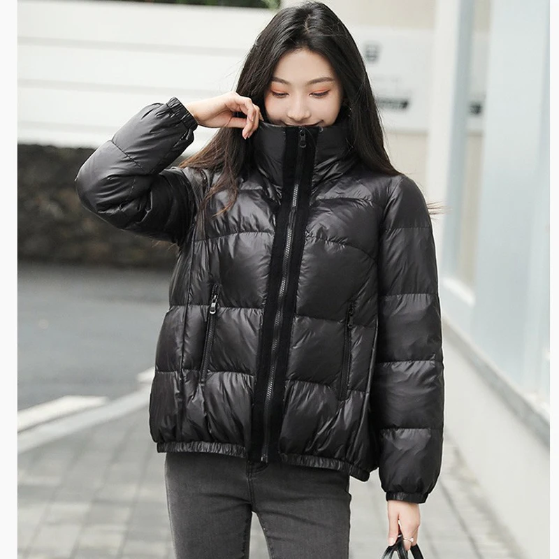 Down jacket 2024 new short Stylish and warm Autumn And Winter Oversized black coat