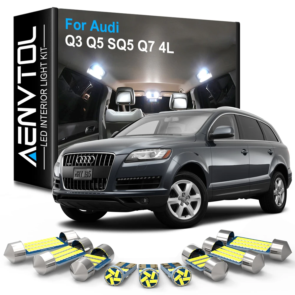 AENVTOL Canbus For Audi Q3 8U Q5 8R SQ5 Q7 4L 2007 2010 2011 2012 2014 2015 2017 2018 2019 Sportback Accessories Indoor Lamp LED