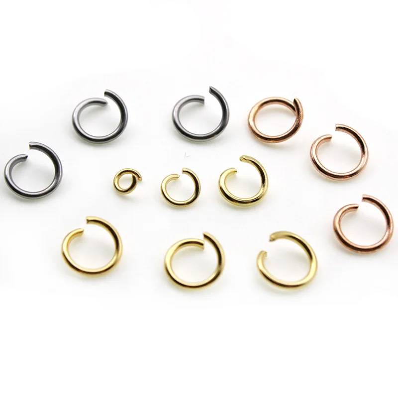 

100PCS Stainless Steel Gold Plated Open Jump Rings Split Rings Connectors for Necklace Bracelet Jewelry Making Accessories