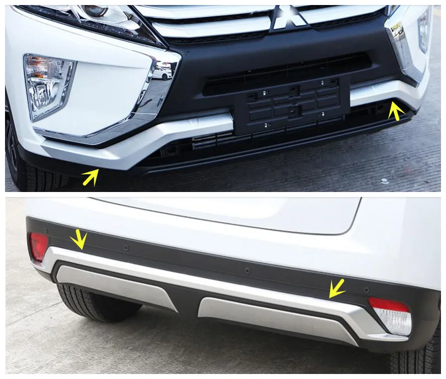 For Mitsubishi Eclipse Cross 2018 2019 ABS People Modified Body Trim Dedicated Front and Rear Bumper Exterior Trim Upgraded