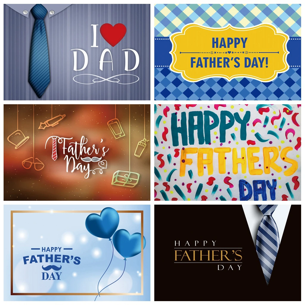 

Laeacco Men Father's Happy Party Backdrops For Background Customized Poster Suit Tie Pattern Banner Photographic Photo Studio