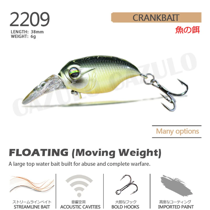 Кренкбейт, рыболовные аксессуары, приманка, искусственные весы, 6 г, 38 мм, поплавок-приманка воблер, рыба, троллинговая снасть, щука, рыба