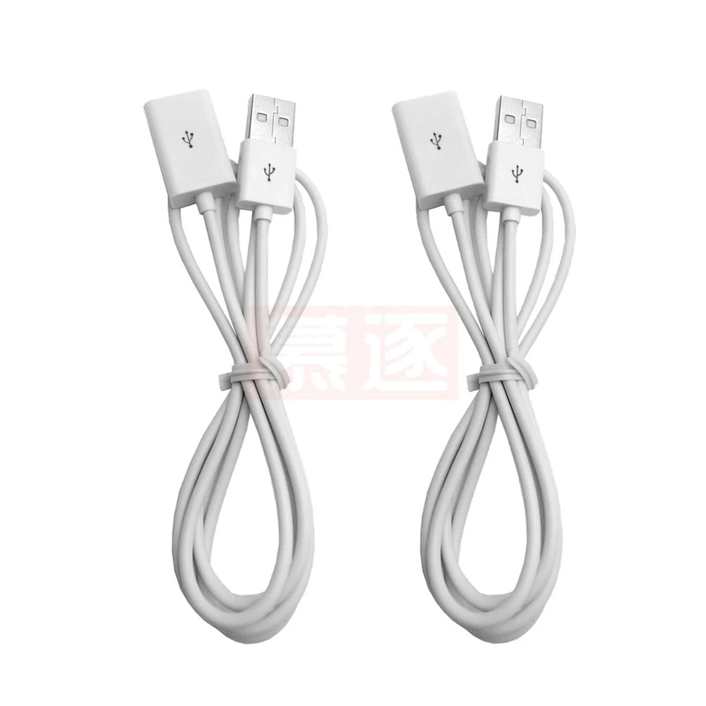 New Arrival White PVC Metal USB 2.0 Male to Female Extension Adapter Cable Cord 1m 3Ft 6TY