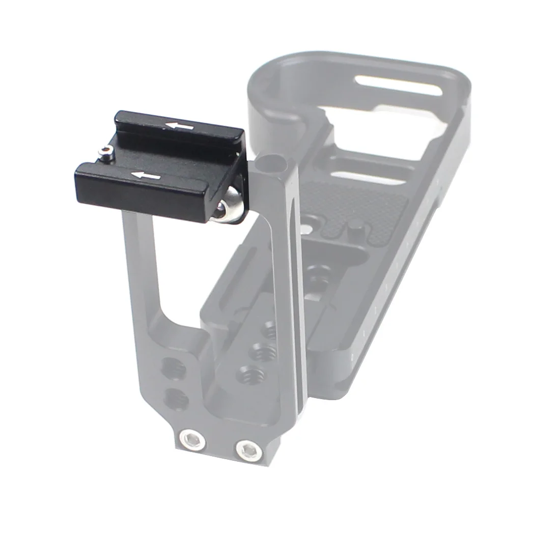 Adattatore per montaggio su slitta per fotocamera DSLR Base per slitta fredda leggera con vite di montaggio da 1/4 "per prolunga per gabbia con staffa a L