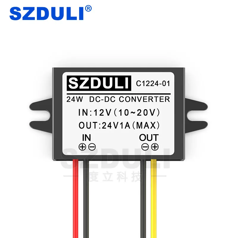 DC 12V to DC 24V 1A Boost Automotive Power Converter 12 Volt to 24 Volt Boost Regulator
