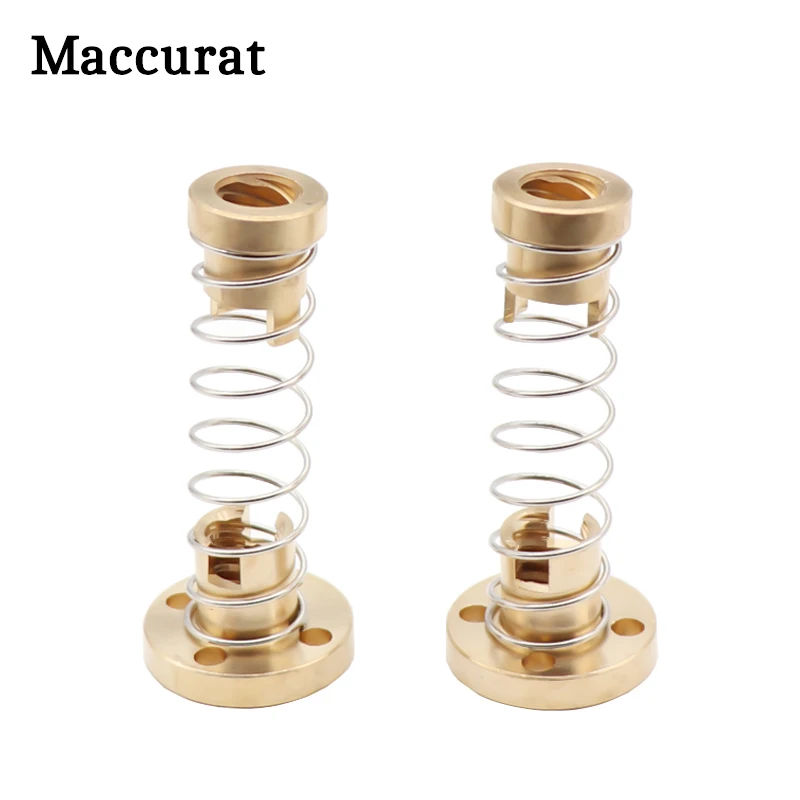 Maccuart T8 Anti Backlash Spring Loaded Screw Nut Elimination Gap Nut For 8mm Acme Threaded Rod Lead Screws DIY 3D Printer Parts