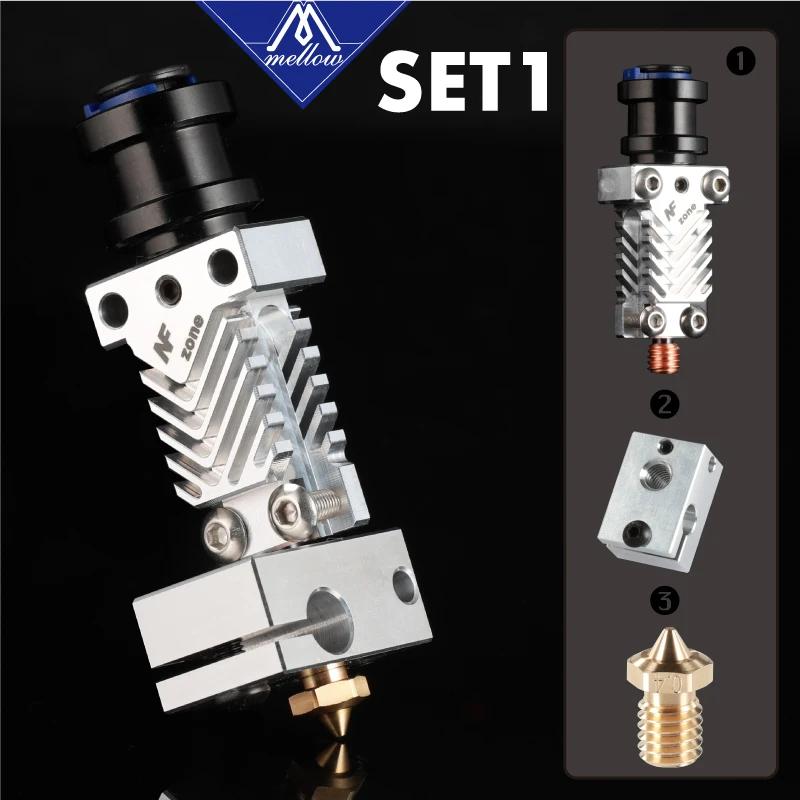 Mellow NF Zone-v6 J-head Hotend Bowden Extruder Kit Aerospace Materials For  V6 Hotend Cooling Fan Bracket 3D Printer Parts