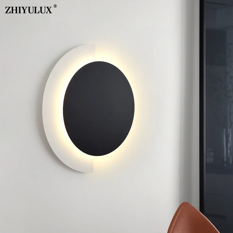 Orange Green Black New Modern LED Wall Lights Living Study Room Bedroom Bedside Corridor Aisle Parlor Flats Lamp Indoor Lighting
